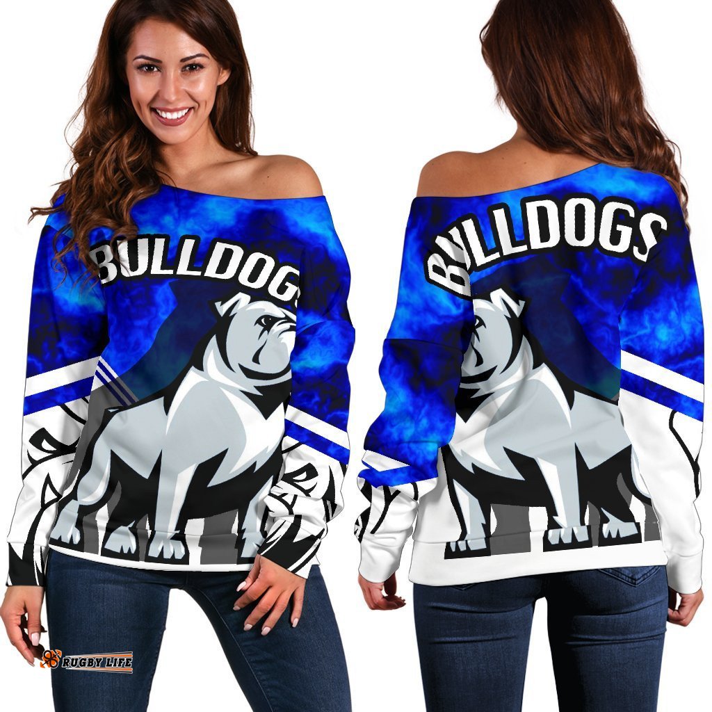Bulldogs Women's Off Shoulder Sweater