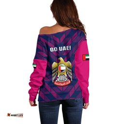 United Arab Emirates Cricket Off Shoulder Sweater Go UAE Dynamic Version 2023