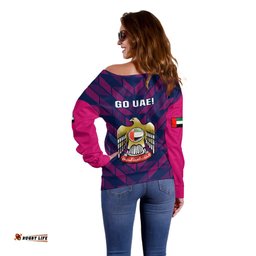 United Arab Emirates Cricket Off Shoulder Sweater Go UAE Dynamic Version 2023