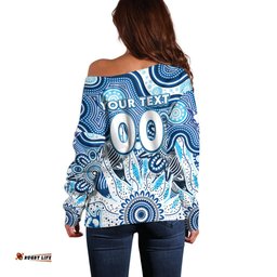 Personalised Kangaroos NAIDOC Week 2024 Off Shoulder Sweater Aussie Aboriginal Art