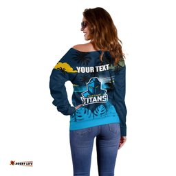 NRL Titans Off Shoulder Sweater Summer Vibe Style