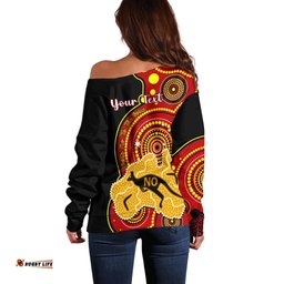 Personalised Australia Indigenous Off Shoulder Sweater We Are All Australian Vote NO To The Voice