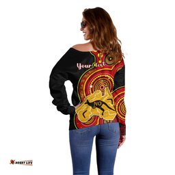Personalised Australia Indigenous Off Shoulder Sweater We Are All Australian Vote NO To The Voice