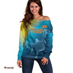Custom Sri Lanka Cricket Off Shoulder Sweater 2024 World Cup Go The Lions