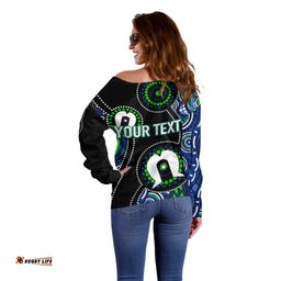 Personalised NAIDOC Off Shoulder Sweater Torres Strait For Our Elders