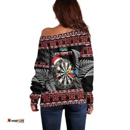 All I Want For Christmas Is Darts New Zealand Off Shoulder Sweater