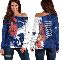 Custom Anzac Off Shoulder Sweater Anzac Day 2021