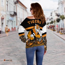 Tigers Indigenous Off Shoulder Sweater Wests