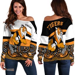 Tigers Indigenous Off Shoulder Sweater Wests