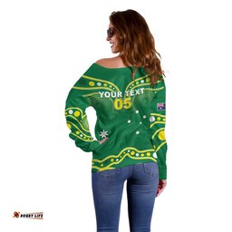 Australia Rugby Custom Off Shoulder Sweater Kangaroos Make History Pacific Champions