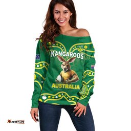 Australia Rugby Custom Off Shoulder Sweater Kangaroos Make History Pacific Champions