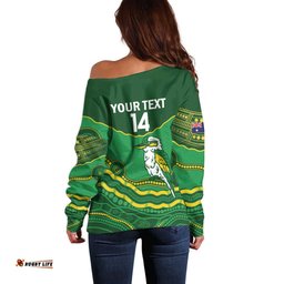 Custom Australia Kookaburras Off Shoulder Sweater Indigenous Art