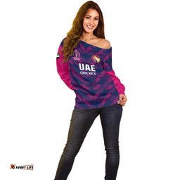 Personalised United Arab Emirates Cricket Off Shoulder Sweater Go UAE Dynamic Version 2023