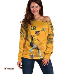 Hayley Raso Australia Matildas Off Shoulder Sweater