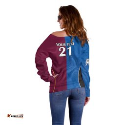 Custom Broncos Bulldogs Off Shoulder Sweater NRL Tribal Half Style