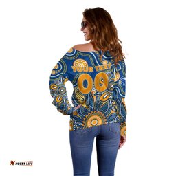 Personalised Eagles NAIDOC Week 2024 Off Shoulder Sweater Aussie Aboriginal Art