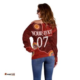 Personalised NAIDOC Week NRL Dolphins For Our Elders Off Shoulder Sweater