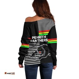 Penrith Panthers Rugby Off Shoulder Sweater Proud The Panthers Comeback