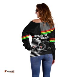 Penrith Panthers Rugby Off Shoulder Sweater Proud The Panthers Comeback