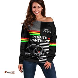 Penrith Panthers Rugby Off Shoulder Sweater Proud The Panthers Comeback