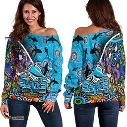 Cronulla Sutherland Women Off Shoulder Sweater Sharks Indigenous Aboriginal