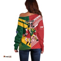 Australia Tonga Rugby Pacific Custom Off Shoulder Sweater The Kangaroos and Mate Ma'a Tonga