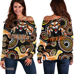 Wests Women Off Shoulder Sweater Rugby Tigers Indigenous