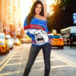 Bulldogs Indigenous Off Shoulder Sweater Western Football