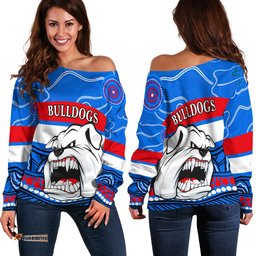 Bulldogs Indigenous Off Shoulder Sweater Western Football