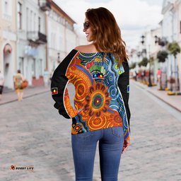 NAIDOC Week Off Shoulder Sweater Aboriginal and Torres Strait Islander Together