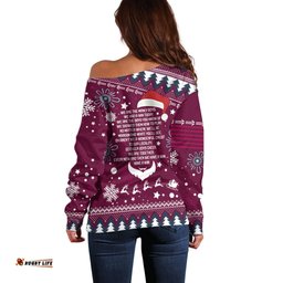 Sea Eagles Rugby Off Shoulder Sweater Manly Boys Victory Christmas Vibe