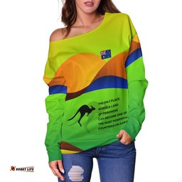 Off Shoulder Sweater National Color of Australia