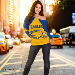 Eagles Women Off Shoulder Sweater West Coast Gold