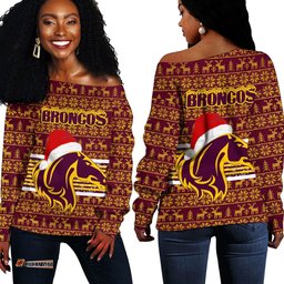 Vibe Hoodie Clothing Brisbane Broncos Christmas Off Shoulder Sweaters