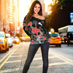 Custom Text and Number Rabbitohs Off Shoulder Sweater Go The Bunnies Aboriginal