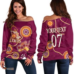 Personalised NAIDOC Week NRL Broncos For Our Elders Off Shoulder Sweater