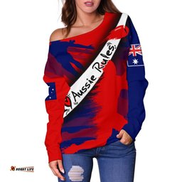 Women's Off Shoulder Sweater Australian Rules Football