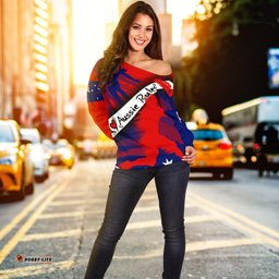 Women's Off Shoulder Sweater Australian Rules Football