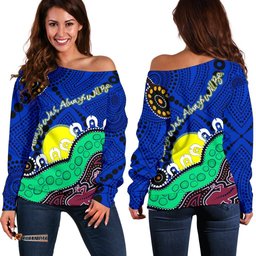 Off Shoulder Sweaters Aboriginal Naidoc Week Style