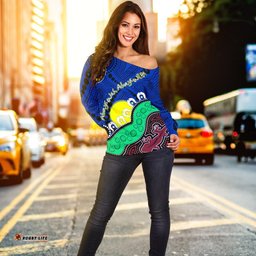 Off Shoulder Sweaters Aboriginal Naidoc Week Style