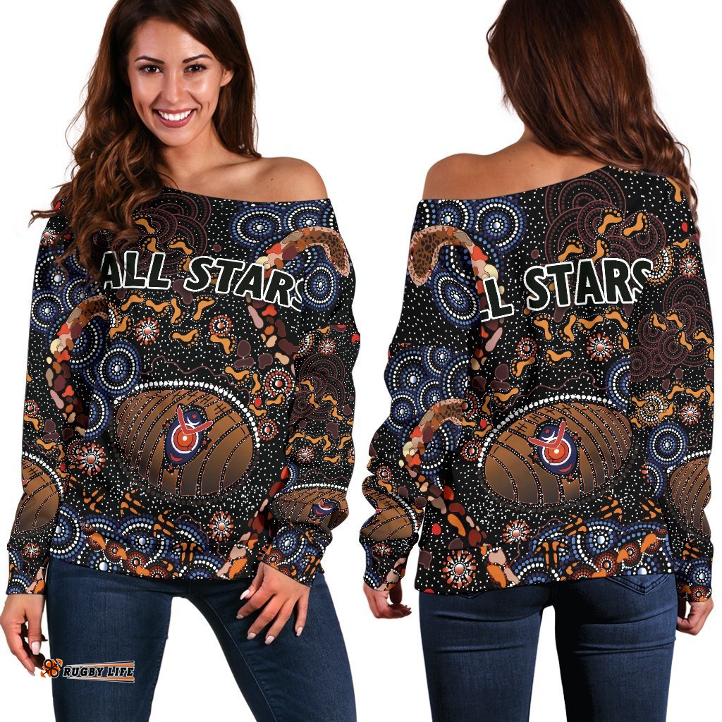 Indigenous Women Off Shoulder Sweater All Stars
