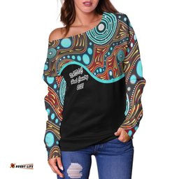 Naidoc Off Shoulder Sweater Heal Country