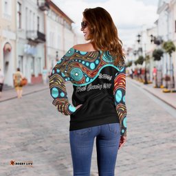 Naidoc Off Shoulder Sweater Heal Country