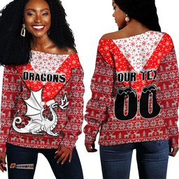 Custom Vibe Hoodie Clothing St. George Illawarra Dragons Aboriginal Tattoo Off Shoulder Sweaters