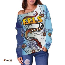 Parramatta Women Off Shoulder Sweater Eels Simple Indigenous