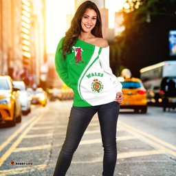 Wales Women's Off Shoulder Sweater Generation
