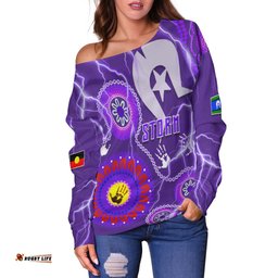 Melbourne Storm Indigenous Off Shoulder Sweater Strait Islanders