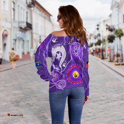 Melbourne Storm Indigenous Off Shoulder Sweater Strait Islanders