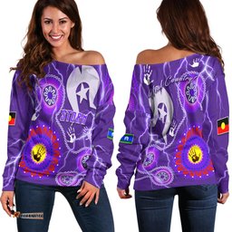 Melbourne Storm Indigenous Off Shoulder Sweater Strait Islanders
