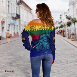 Sri Lanka The Lions Cricket Women Off Shoulder Sweater